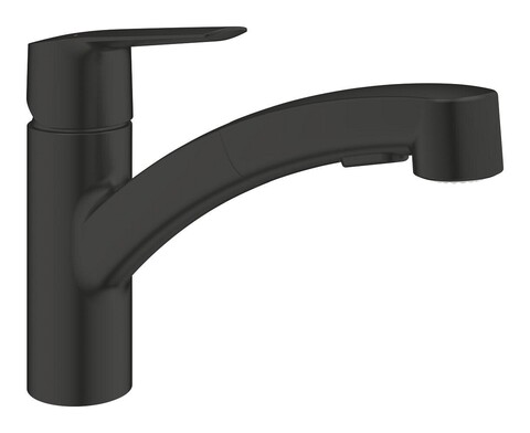 GROHE 303072431 Start 2021 Смеситель для кухонной мойки, низкий выдвижной излив, цвет Матовый чёрный