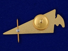 Купить околыш ВДВ латунь - Магазин тельняшек.ру 8-800-700-93-18Уголок на берет ВДВ РАЗВЕДКА с белым куполом в Магазине тельняшек