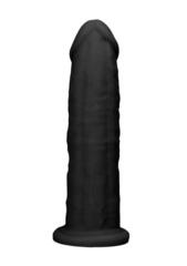 Черный фаллоимитатор Silicone Dildo Without Balls - 22,8 см. - 