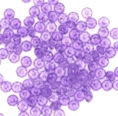 Бусины гранёные плоские пришивные акрил, Ø 6 мм, 50 гр