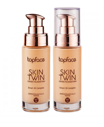 Topface Тональная основа 3D эффект "Skin Twin Cover Foundation" тон 05, сатиновый бежевый РТ464 32мл