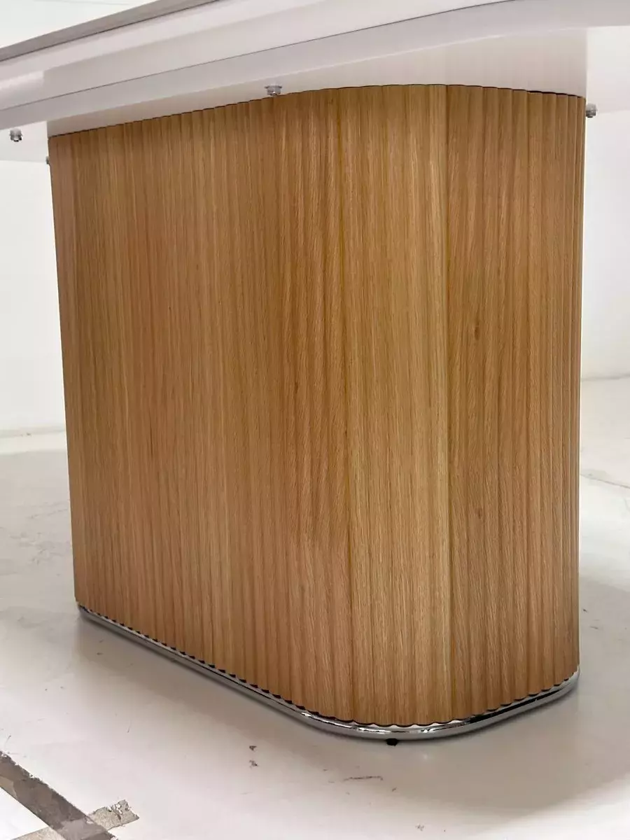 Стол TAMPA 180 цвет БЕЛЫЙ МРАМОР M326, керамика / Каркас OAK, DISAUR