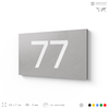 Табличка с номером 77 на дверь квартиры, для офиса, кабинета, аудитории, склада, серая 120х70 мм, Айдентика Технолоджи