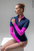 4 Raglan Sleeves Zip leotard | dark_sapphire