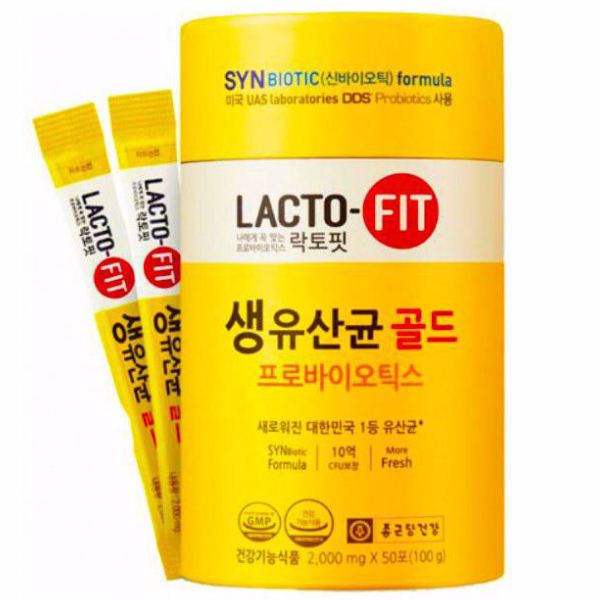 Лактобактерии и пробиотики в порошке, в стиках Lacto Fit Gold 5X Formula, 50 стиков