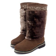 Унты женские из мутона и замши