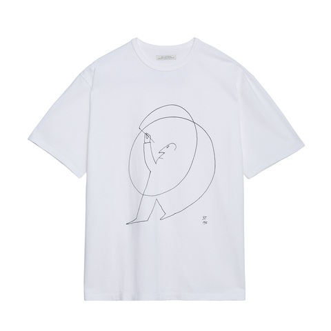 CREW-NECK TEE (SAUL STEINBERG)