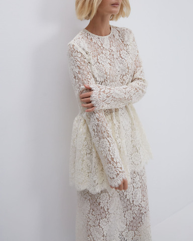 Блуза из кружева Солстисс сливочное масло