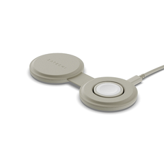 Беспроводная зарядка Satechi Qi2 OntheGo 2-в-1 Wireless Charger, песочный