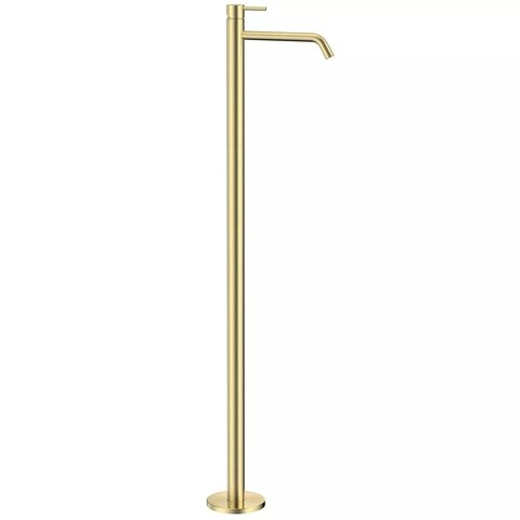 AQUAme Siena AQM6211BG Смеситель для напольной раковины (монт. часть в комплекте), золото шлифованное