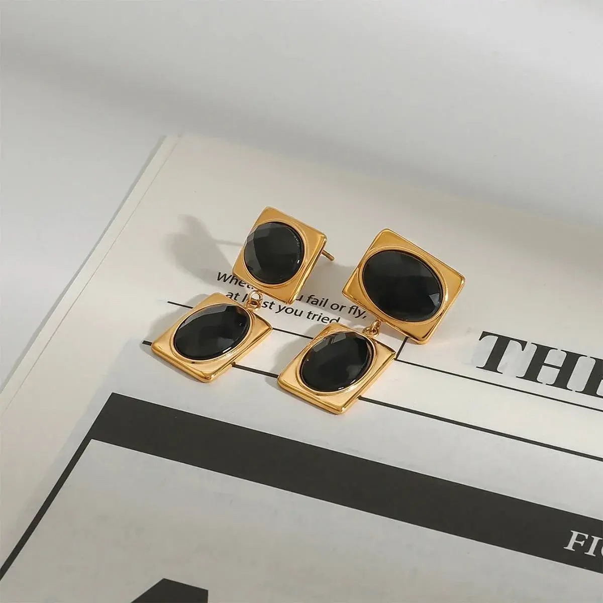 Серьги Геометрия,Золотые