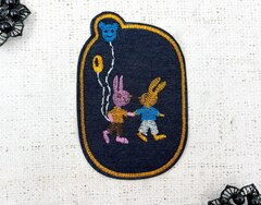 Термоаппликация заплатка, р. 12х8 см, тёмно-синий