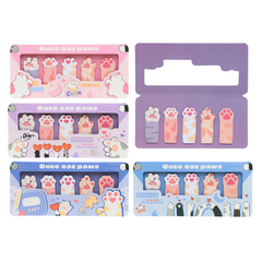 Закладки клейкие Basir бумажные, серия "Лапки", 5 видов по 20 шт различного дизайна