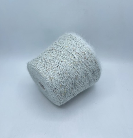 Luxury Selection by Ri.Go (пр.Италия), art-Angora Spiky Tweed, 2/9 450м/100гр.75% Ангора, 5% Вискоза, 20% Полиамид, цвет-Нежно-зеленый+твид (125/135), арт-36478