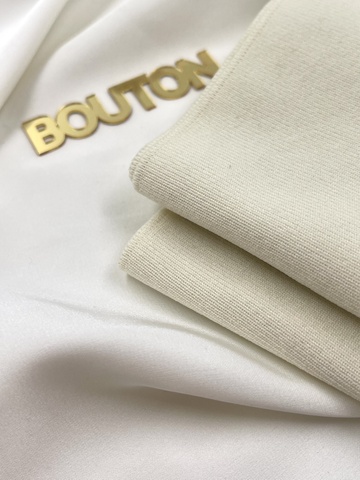 Подвяз трикотажный молочный (сливочный) 0,9 м, ширина 7 см