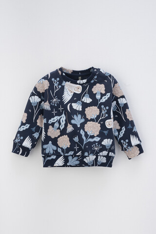 джемпер  для девочки  КР 302220/индиго,волшебные совы к419