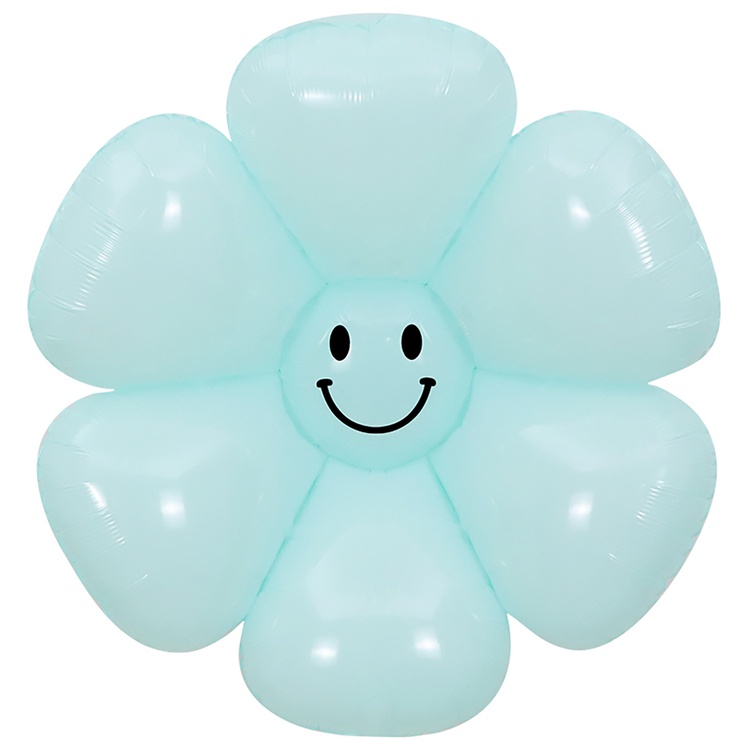 К Фигура, Цветок, Ромашка Смайл, Голубой, 43''/109 см, 1 шт.