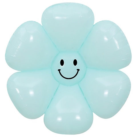 К Фигура, Цветок, Ромашка Смайл, Голубой, 43''/109 см, 1 шт.