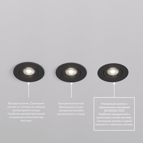 Встраиваемый светильник Denkirs Billum DK3020-BK