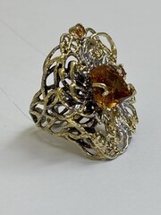 Цитрин (кольцо из серебра)