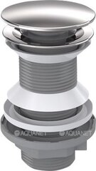 Aquanet 342070 Донный клапан click/clack 5/4'' пластик/ нерж.сталь глянец, Aquanet (342070) фото