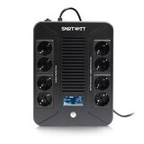 ИБП SMARTWATT UPS SAFE PRO LCD 600 Line-interactive 600VA/360W Brick (Euro x8, USB, RJ11/RJ45 protection, LCD, 275x210x9