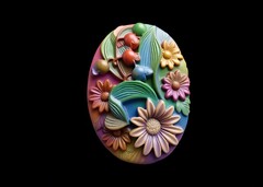 Силиконовая форма Камея Букет № 39