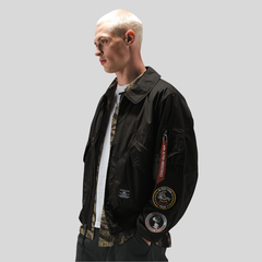 Бомбер Alpha Industries CWU 36/P Relaxed Patched Black (Черный)