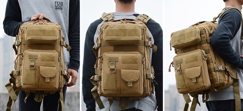 Картинка рюкзак тактический Skully Tactic RWZS04 песок - 8