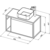 Aquanet 261659 Тумба Nova Lite LOFT 90 R цв. дуб рустикальный (261659)
