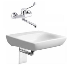 Раковина Geberit Renova Comfort, безбарьерная: B=65см, T=55см, Отверстие под смеситель=Без, Перелив=Без, Белый фото