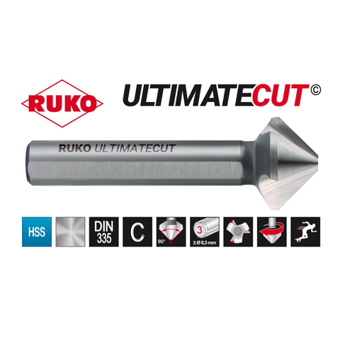 Зенковка ц/х 90° 25,0мм HSSE-Co5 3z DIN335C L67мм d10мм UltimateCut Ruko 102783E