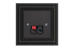 Розетка акустическая черный матовый LIREGUS RETRO