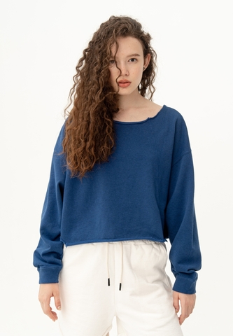 Свитшот оверсайз Bowery NYC Crop Delft