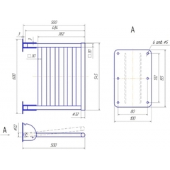 Сиденье для душа откидное
