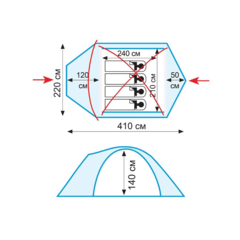 Туристическая палатка Tramp Mountain 4 (V2)