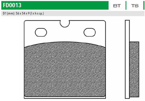 FD0013BT Тормозные колодки для APRILIA, BMW, DUCATI, TRIUMPH (FDB108)