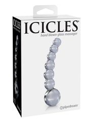 Прозрачный стеклянный стимулятор Icicles №66 - 12 см. - 