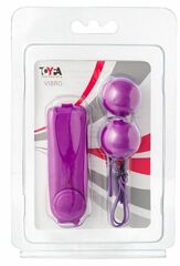 Фиолетовые вагинальные шарики с вибрацией - 