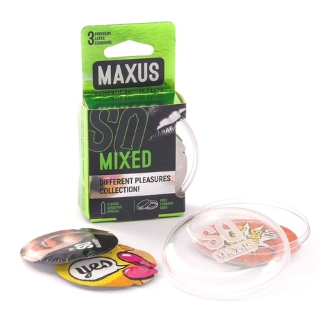 MAXUS AIR Mixed №3 Презервативы в пластиковом кейсе ассорти