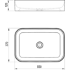 Ravak XJX0D155001 Умывальник CERAMIC 550 R SLIM черный матовый