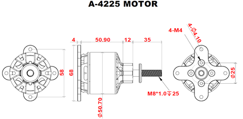 Двигатель SCORPION A-4225-500kv V2