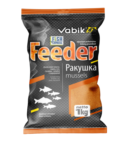 Прикормка Vabik FEEDER Ракушка 1кг 10 шт/уп.