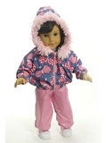 Костюм с курткой c мехом - на кукле. Одежда для кукол, пупсов и мягких игрушек.