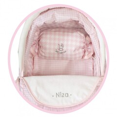 DeCuevas Коляска для кукол с сумкой и зонтиком, 81 см, серия Ницца, складная (81046)