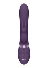Фиолетовый вибромассажер-кролик Taka - 21,3 см.