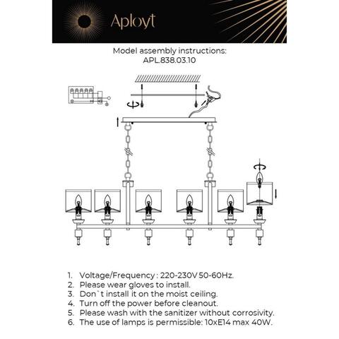 Подвесная люстра Aployt Giada APL.838.03.10