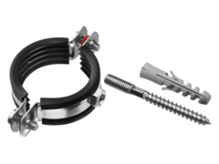 ЗУБР 1 1/2?, цинк, 1 шт, трубный хомут с сантехнической шпилькой и дюбелем (37866-47-52)