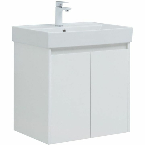 Aquanet 302523 Тумба с раковиной Nova Lite 60 2 дв. цв. бел. глянец (302523)