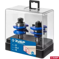 ЗУБР 41.3 x 23 мм, хвостовик 12 мм, набор фрез рамочных №1, Профессионал (28771-41.3-H2)